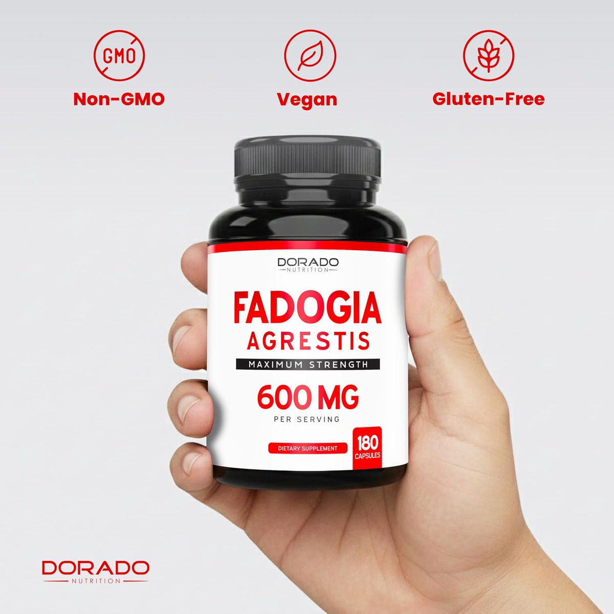 Fadogia Agrestis 600mg Extract - Maximum Strength - 180 Vegan Capsules - görsel 7