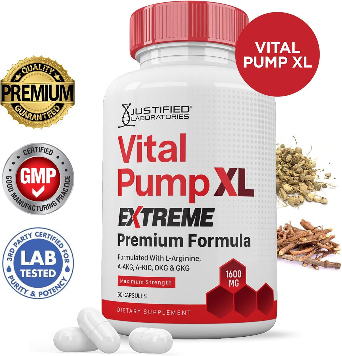 Vital Pump XL Extreme - Premium Men's Health Supplement (2 Pack, 120 Capsules) - görsel 2