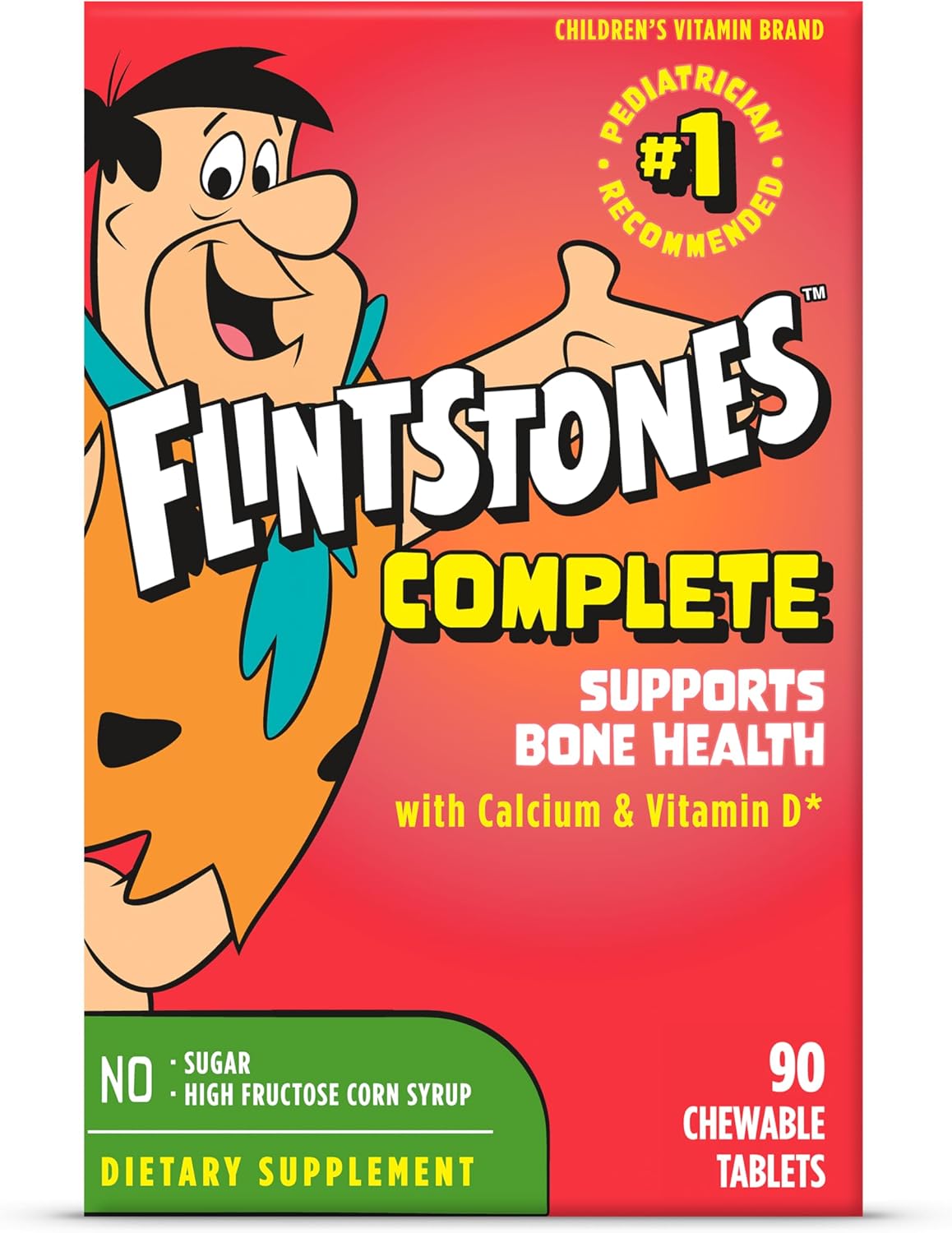 Flintstones Vitamins Complete Multivitamin Chewable Tablets, 90 Tablets - görsel 1