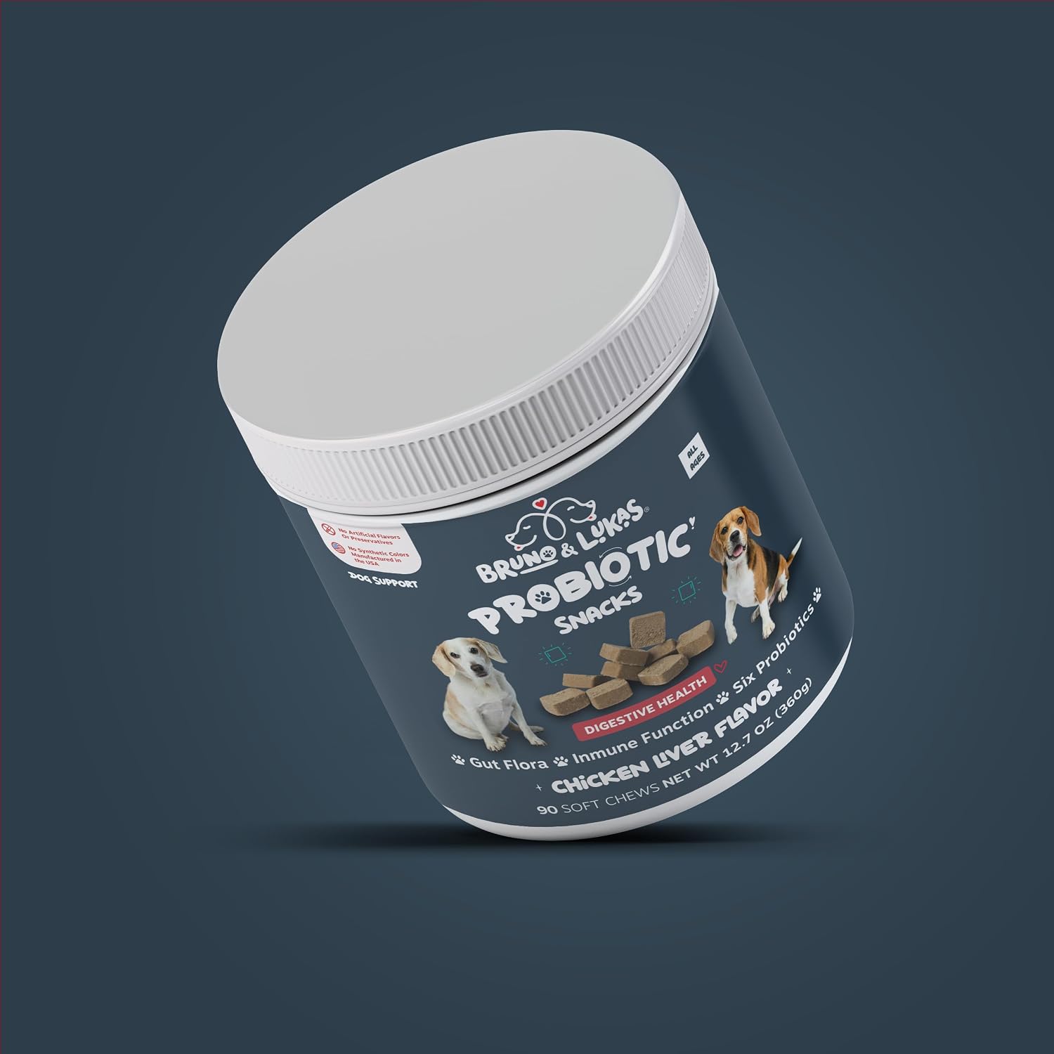 Bruno & Lukas Probiotic Chews for Dogs – Digestive Health & Gut Flora Support, 90 Chews - görsel 8