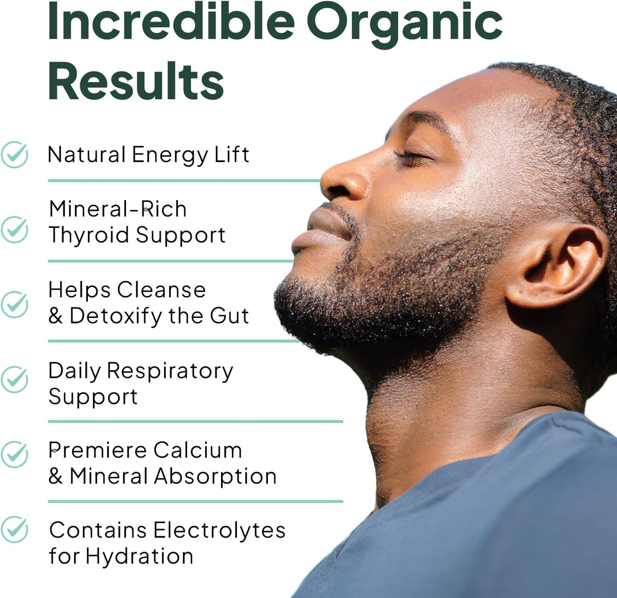 Organics Ocean Wild Sea Moss Capsules - 100% Organic Irish Sea Moss with Organic Chlorella, Bladderwrack and Vitamin D, 3 Bottles - görsel 4