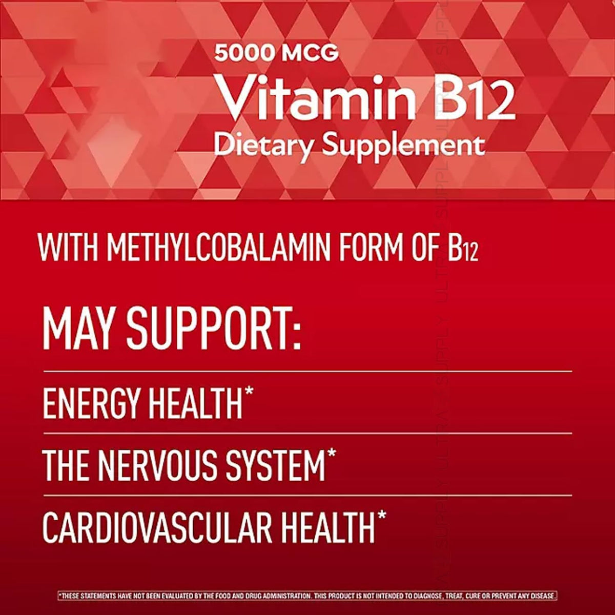 Members Mark Vitamin B12 (300 Count) Quick Dissolve Tablets, 5000 mcg – Cherry Flavour Methylcobalamin for Energy & Nervous System Support – USP Verified - görsel 4