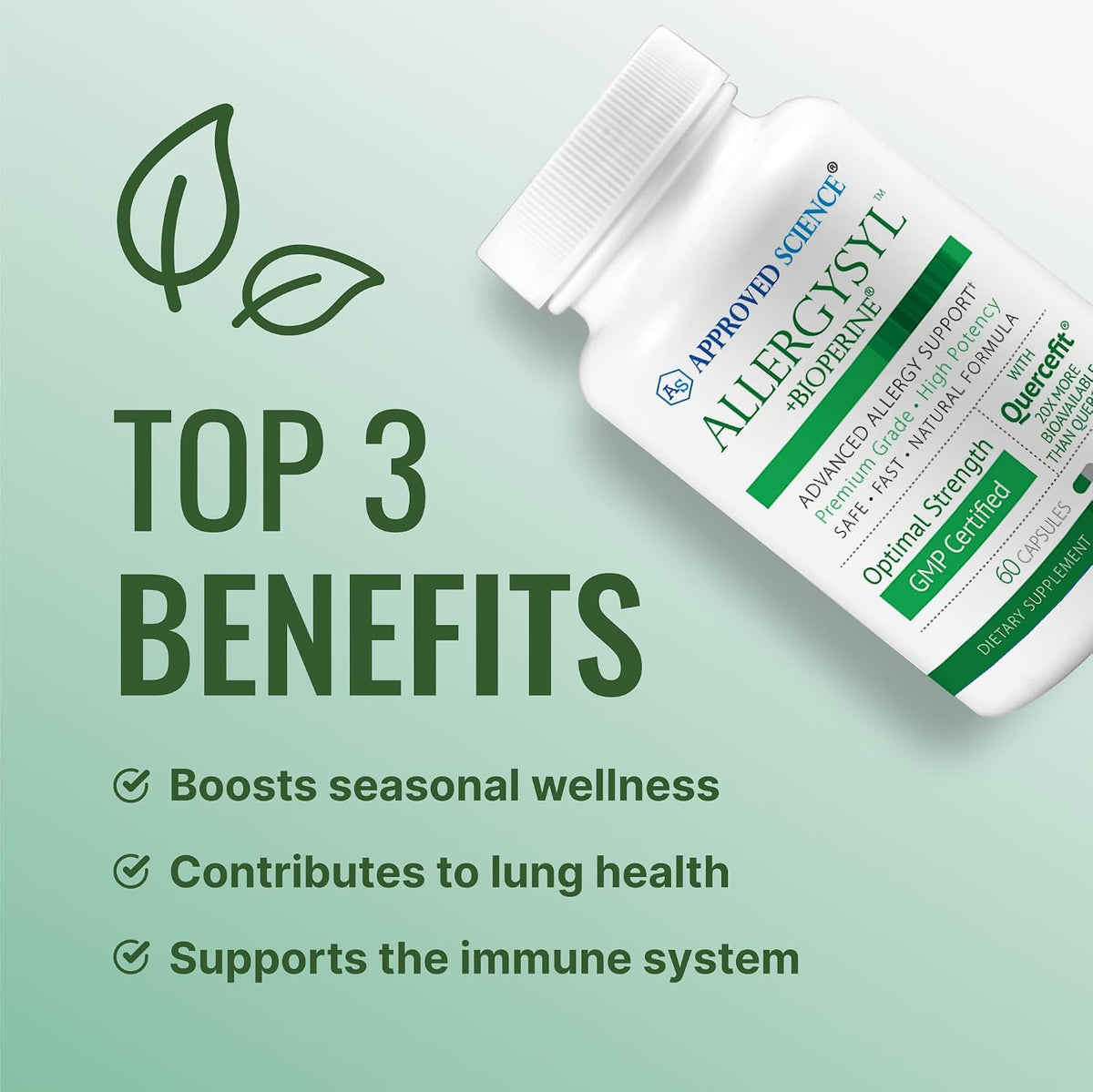 Approved Science Allergysyl – Seasonal Allergy & Immune Support – 360 Capsules - görsel 2