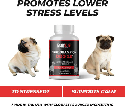 True Champ 2.0 Muscle Support Supplement for Dogs – Canine Wellness Capsules (30 Veg Capsules)