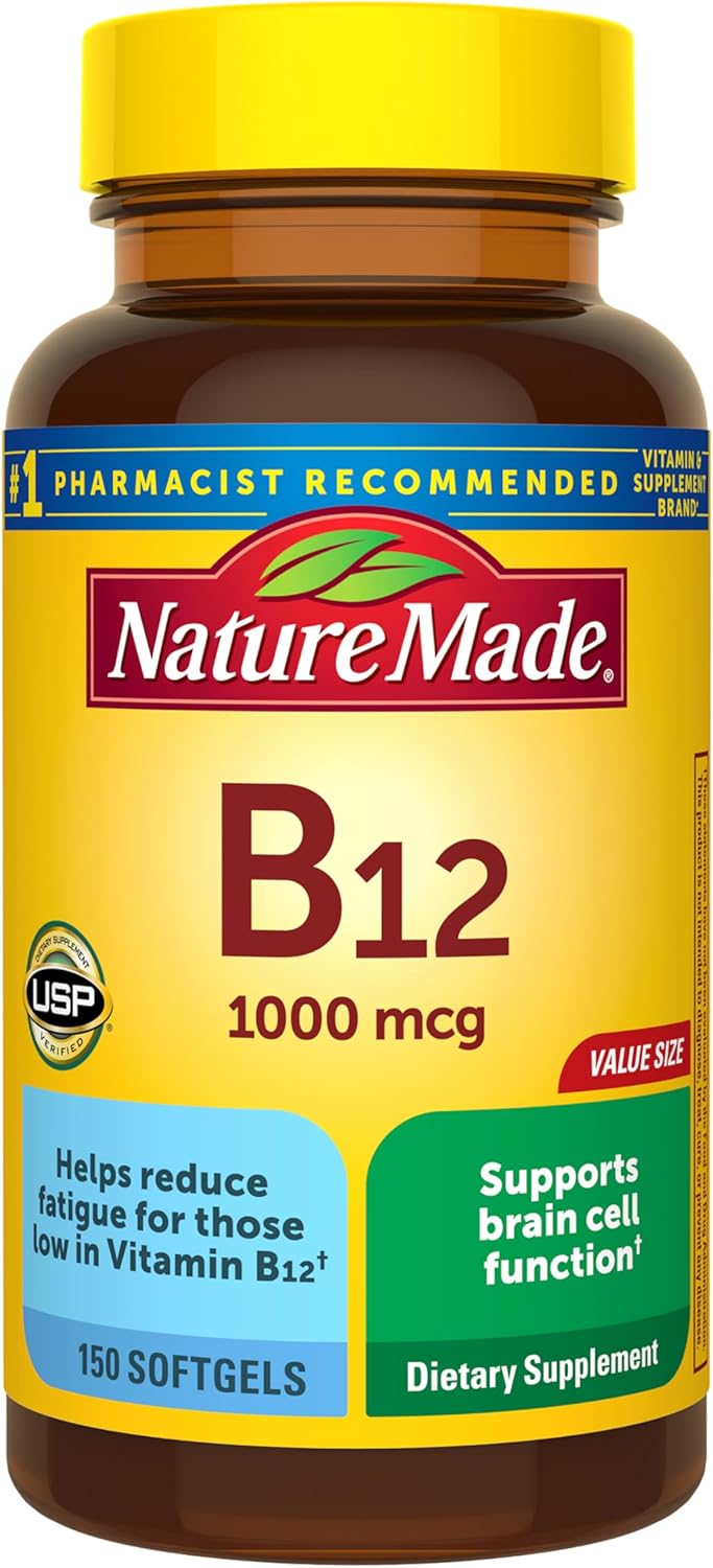 Nature Made Vitamin B12 1000 mcg Softgels, 150 Count - görsel 1