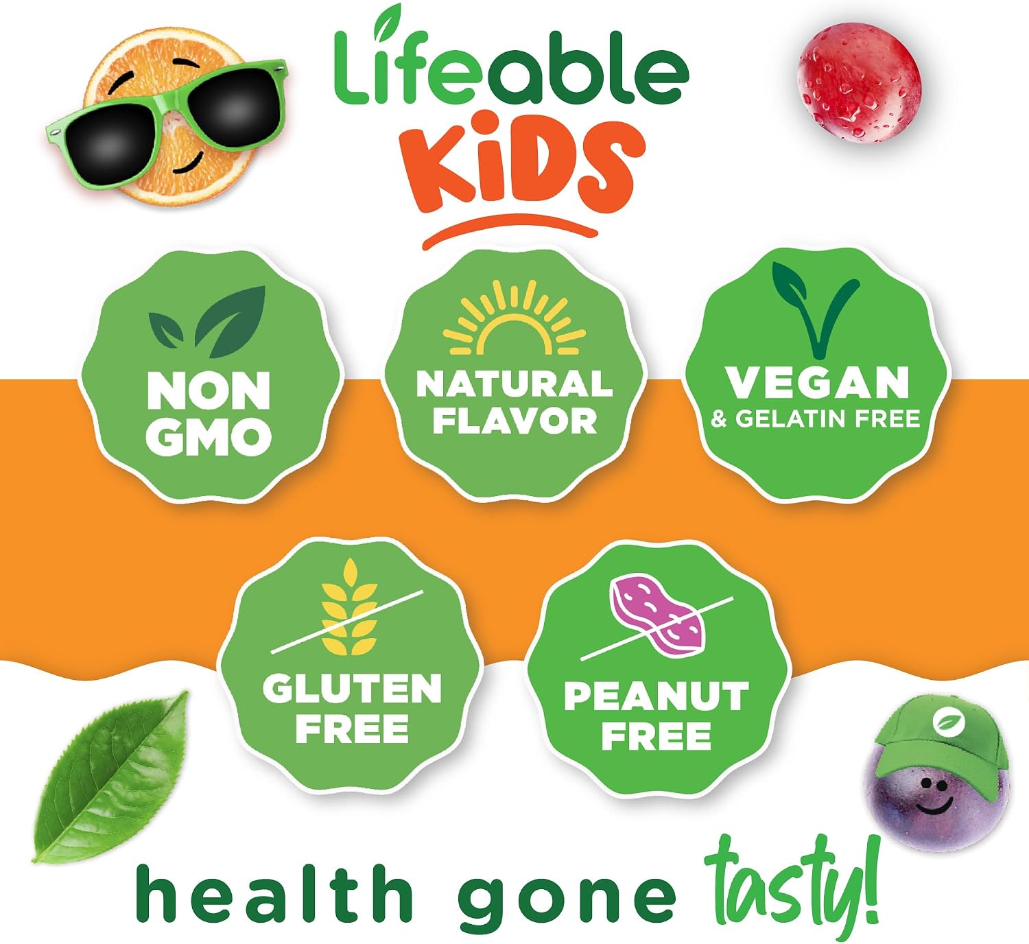 Lifeable Kids Vitamin D3 K2 Gummies - 500 IU D3 + 100 mcg K2, Strawberry Flavour, 60 Gummies - görsel 4