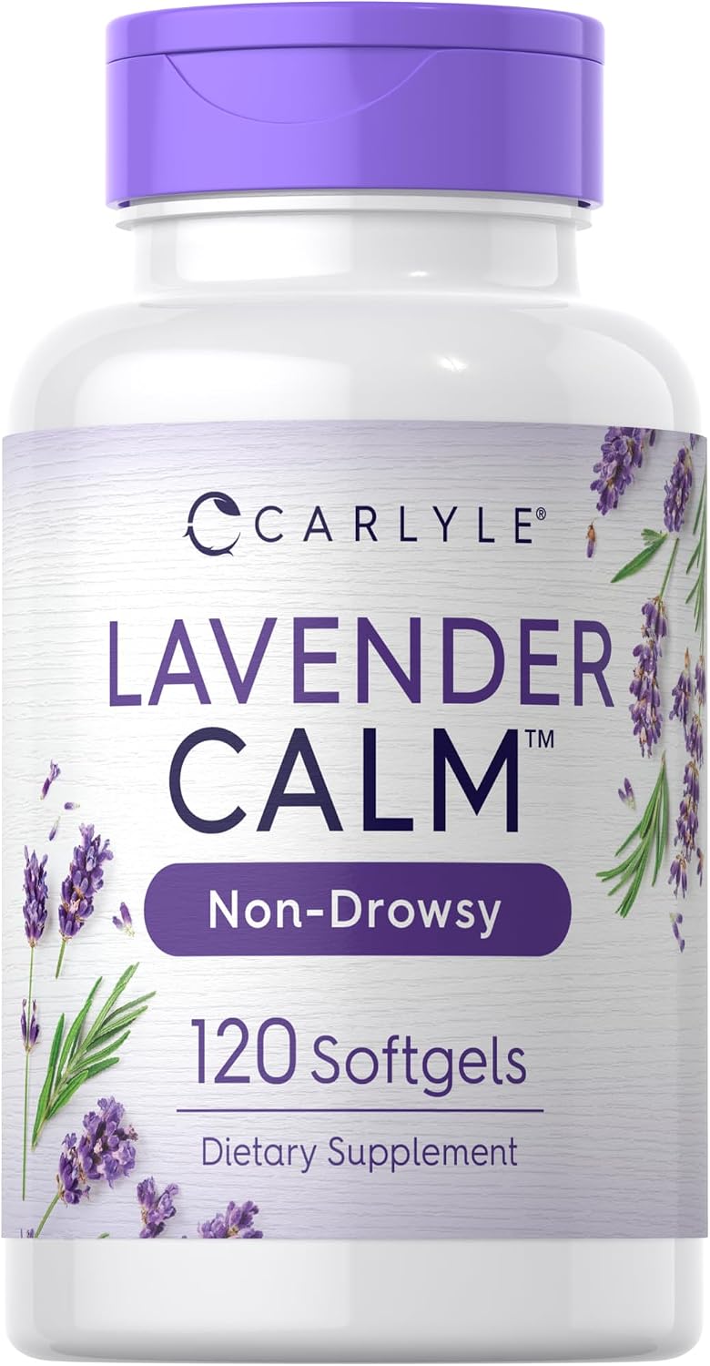Carlyle Lavender Softgels 80 mg, 120 Capsules - Calm & Non-Drowsy Formula - görsel 1