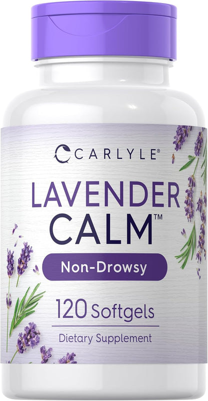 Carlyle Lavender Softgels 80 mg, 120 Capsules - Calm & Non-Drowsy Formula