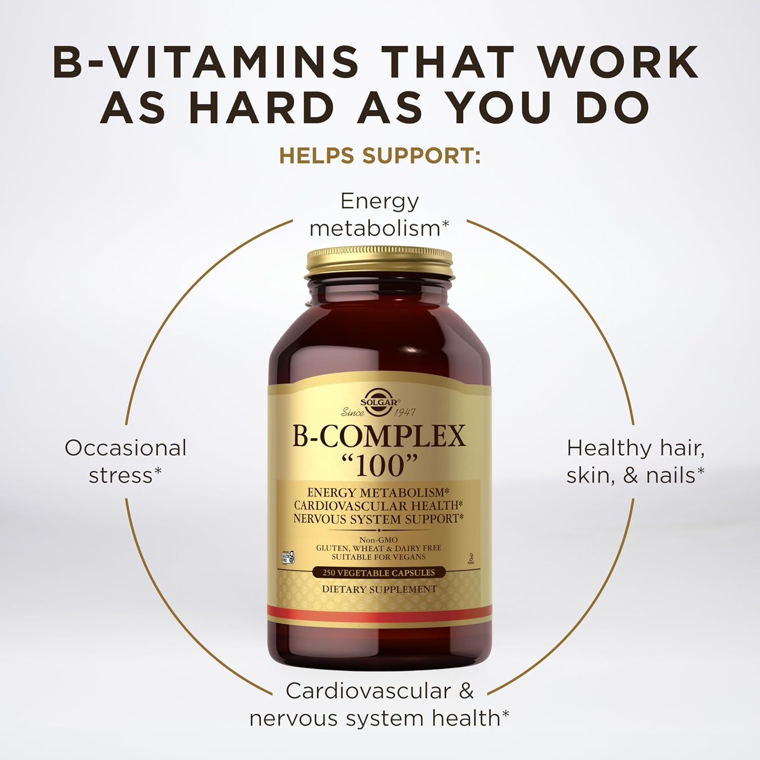 Solgar B-Complex 100 - 250 Vegetable Capsules - görsel 4