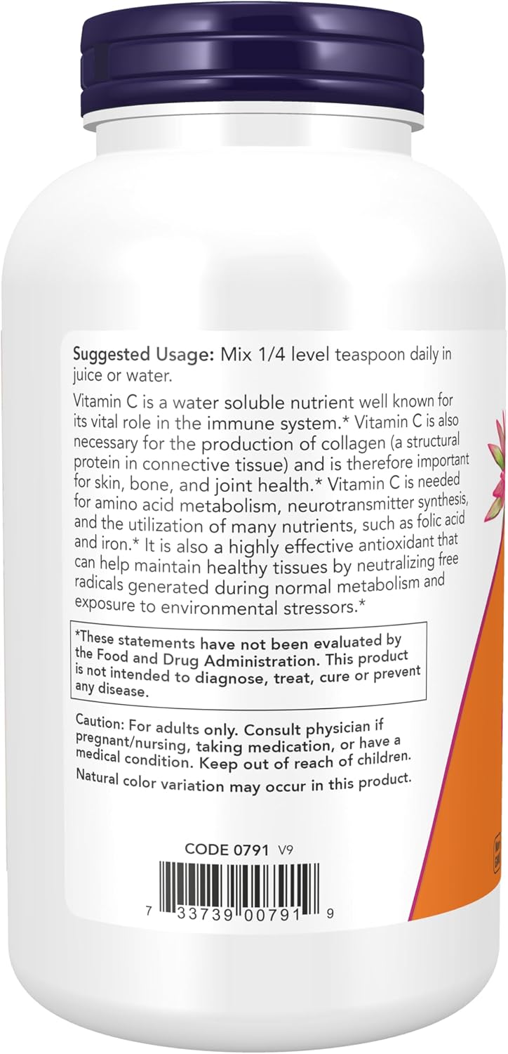 NOW Foods Vitamin C Crystals, Pure Ascorbic Acid Powder, 454 g - görsel 3