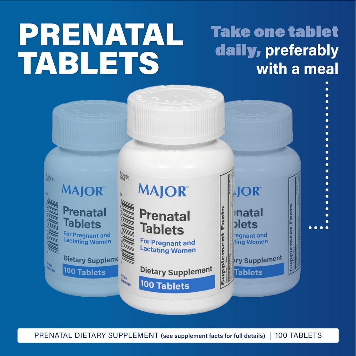 MAJOR Prenatal Tablets – Dietary Supplement for Pregnant and Breastfeeding Women, 100 Tablets - görsel 2