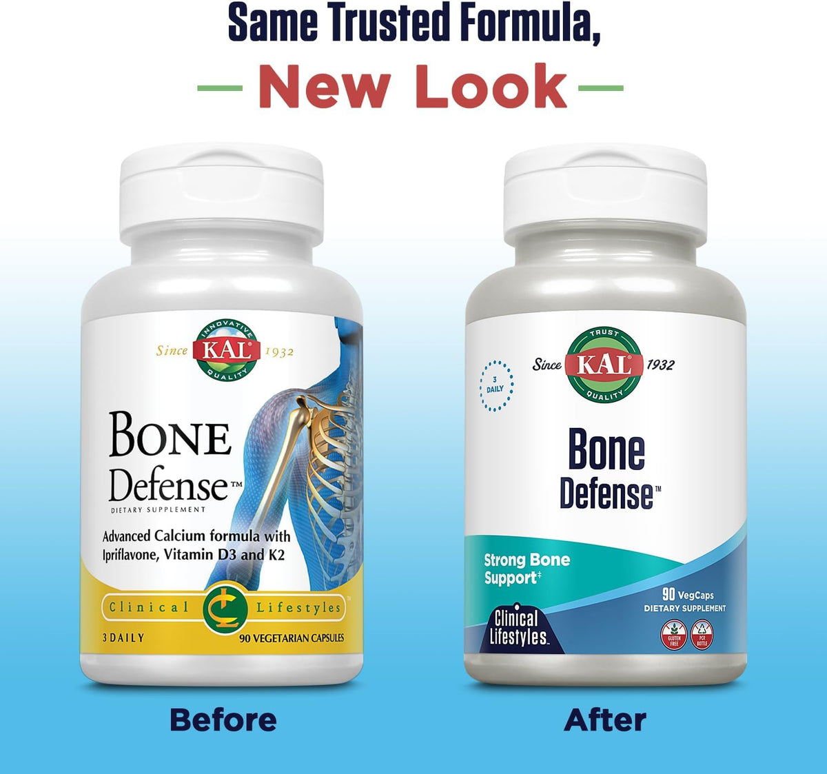 KAL Bone Defence - Calcium Magnesium Zinc with Vitamins C, D, K, 90 Veg Capsules - görsel 2