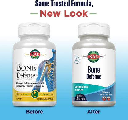 KAL Bone Defence - Calcium Magnesium Zinc with Vitamins C, D, K, 90 Veg Capsules
