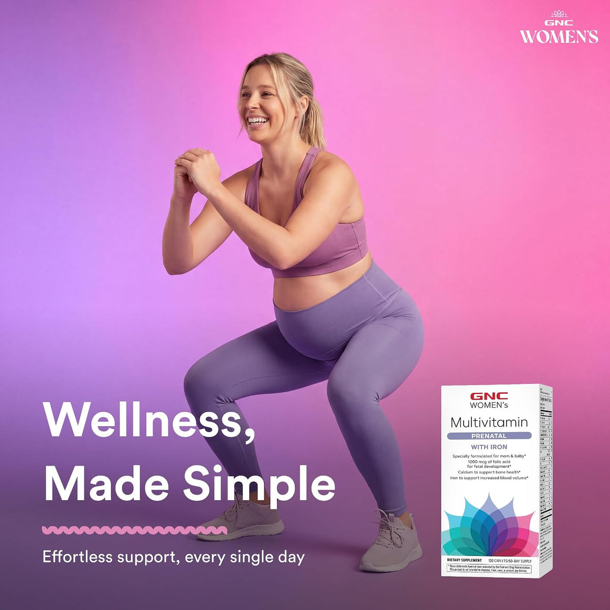 GNC Women's Prenatal Multivitamin Formula with Iron – 120 Caplets - görsel 5