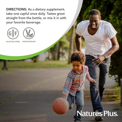 NaturesPlus Source of Life GOLD Multivitamin Liquid - 237 ml - With Vitamins D3, B12 & K2 - Blood, Bone & Immune Support - Vegetarian & Gluten-Free