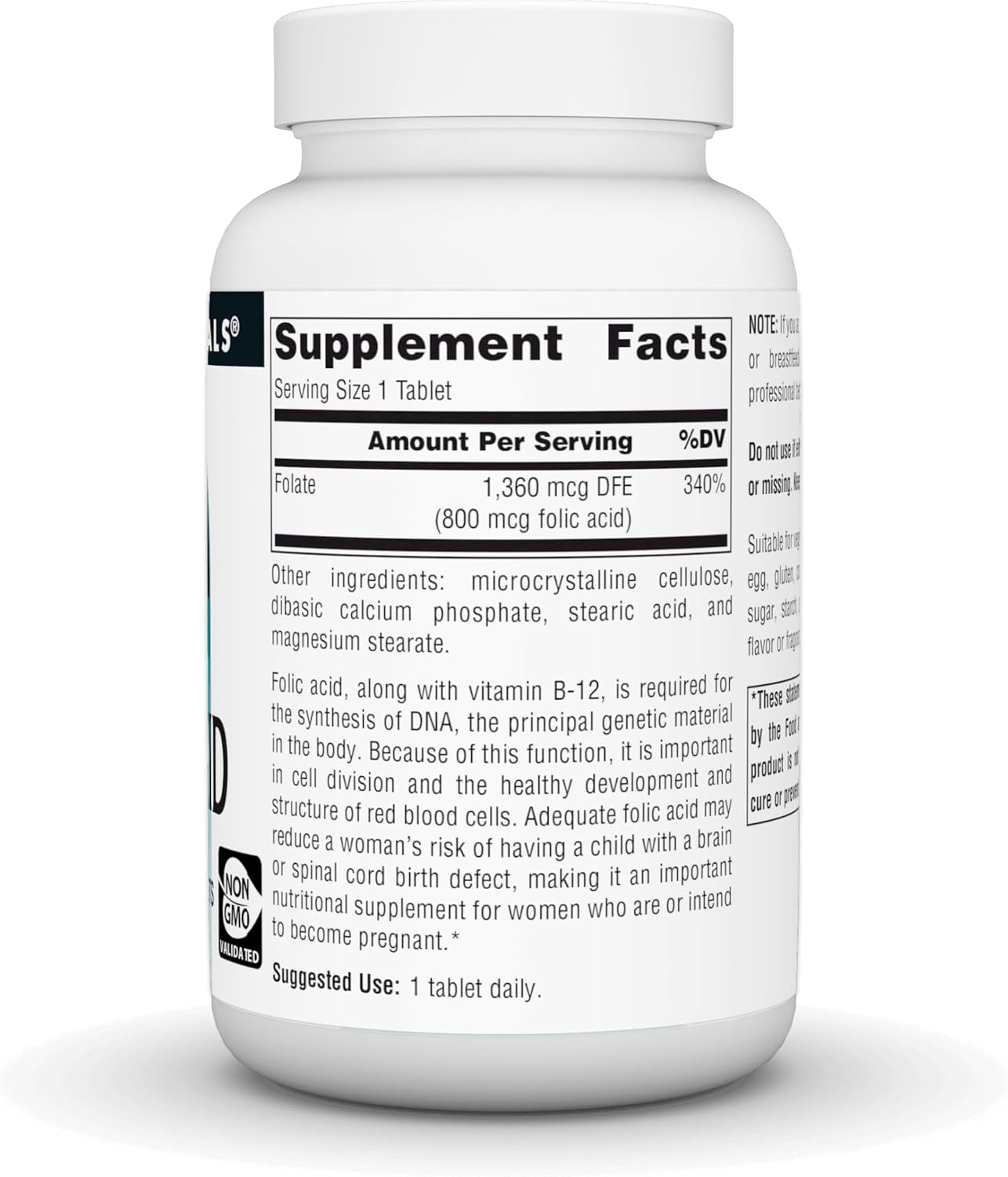 Source Naturals Folic Acid 800 mcg, 500 Tablets - görsel 3