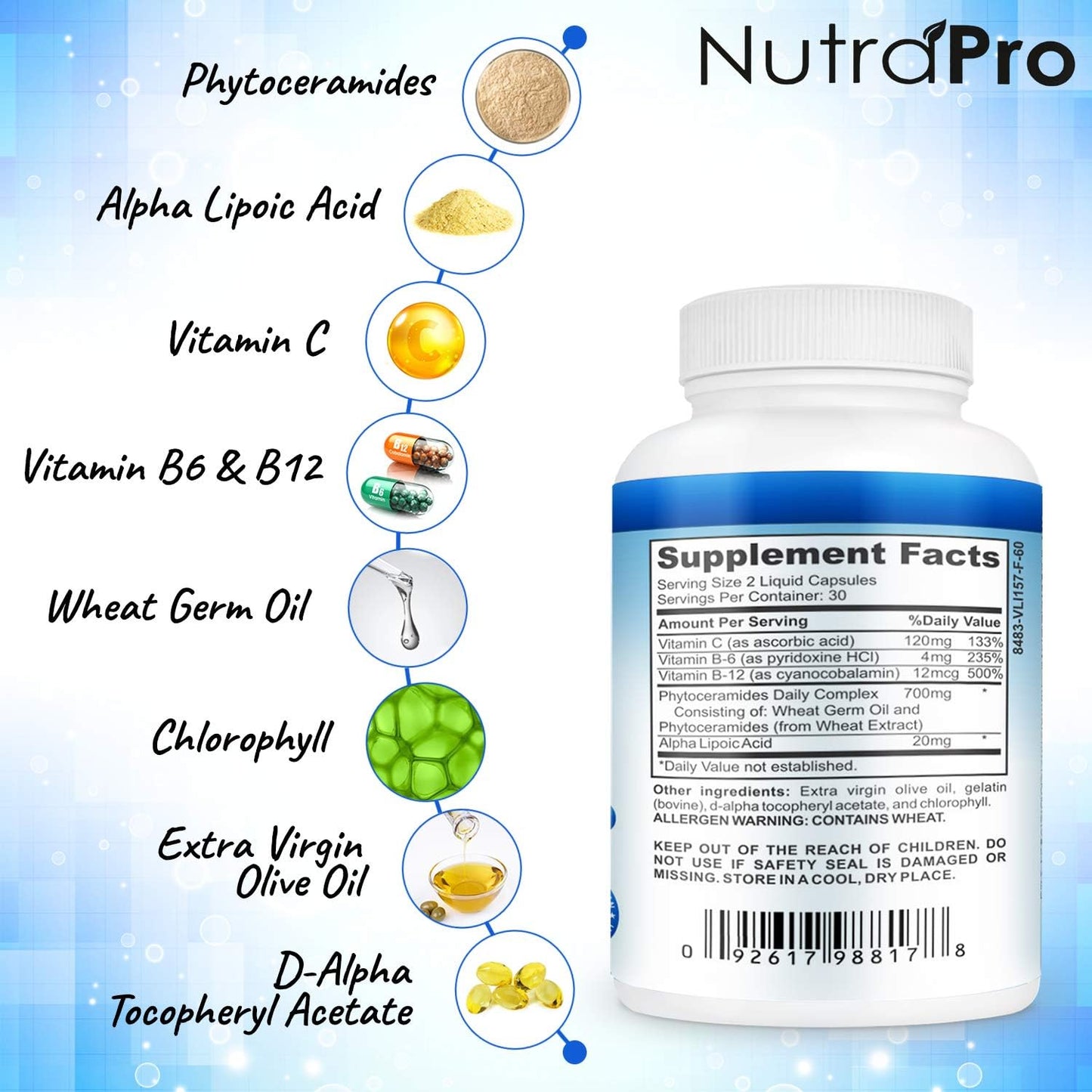 Dermal Repair Complex – Skin Hydration Supplement with Phytoceramides & Alpha Lipoic Acid, 60 Liquid Capsules - görsel 5
