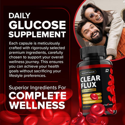 Clear Flux Capsules - ClearFlux Advanced Supplement, All-Natural Formula (3 Pack - 180 Capsules)