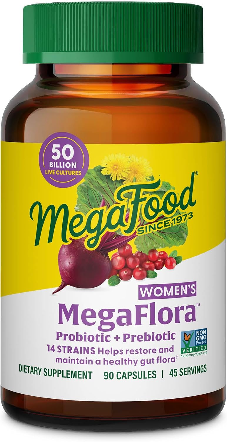 MegaFood MegaFlora Probiotics and Prebiotics for Women - 60 Capsules - görsel 9