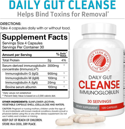 Silver Fern Cleanse - Daily Gut - 120 Capsules - 30 Day Supply