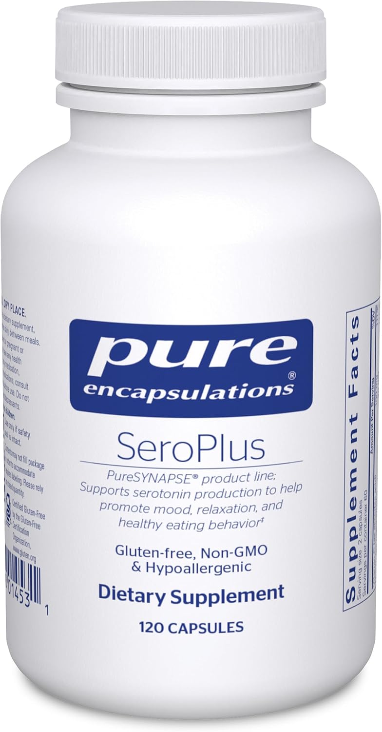 Pure Encapsulations SeroPlus – Hypoallergenic Serotonin Support for Moderate Occasional Stress, 120 Capsules - görsel 1