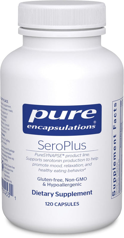 Pure Encapsulations SeroPlus – Hypoallergenic Serotonin Support for Moderate Occasional Stress, 120 Capsules