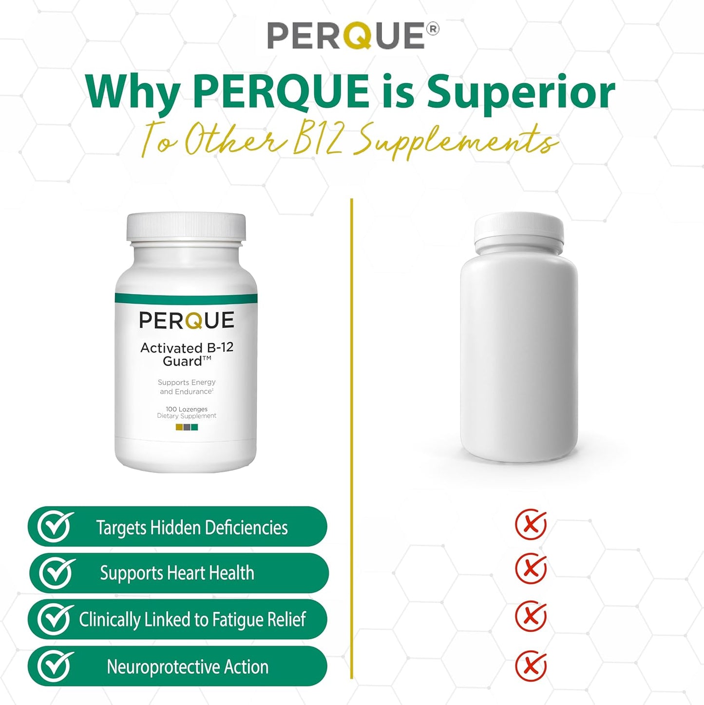 Perque Activated B-12 Guard - 2000 mcg, 100 Lozenges - görsel 6