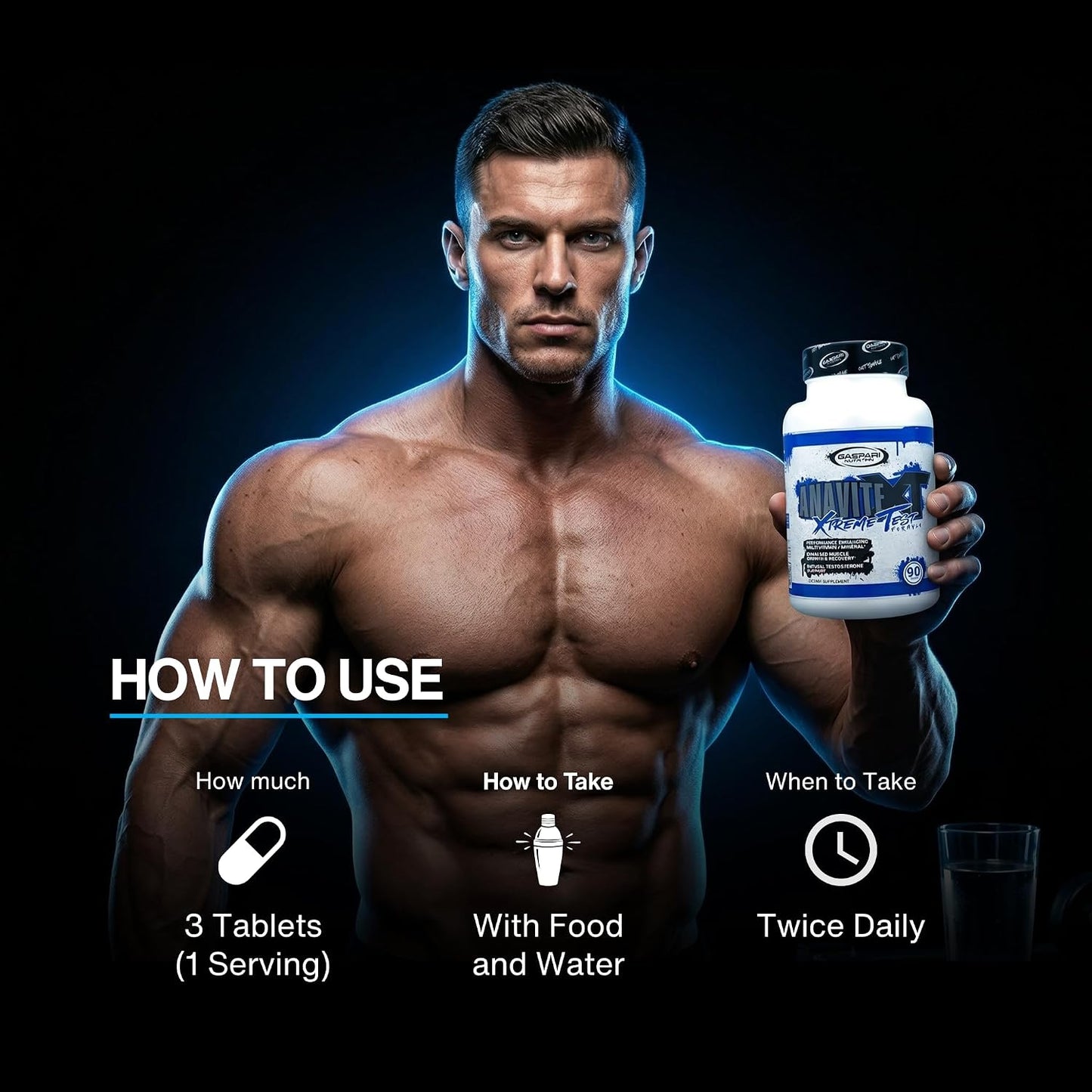 Gaspari Nutrition Anavite XT: Multivitamin and Mineral Complex for Men, Muscle Growth and Recovery Support, Testosterone Support, 90 Tablets - görsel 5