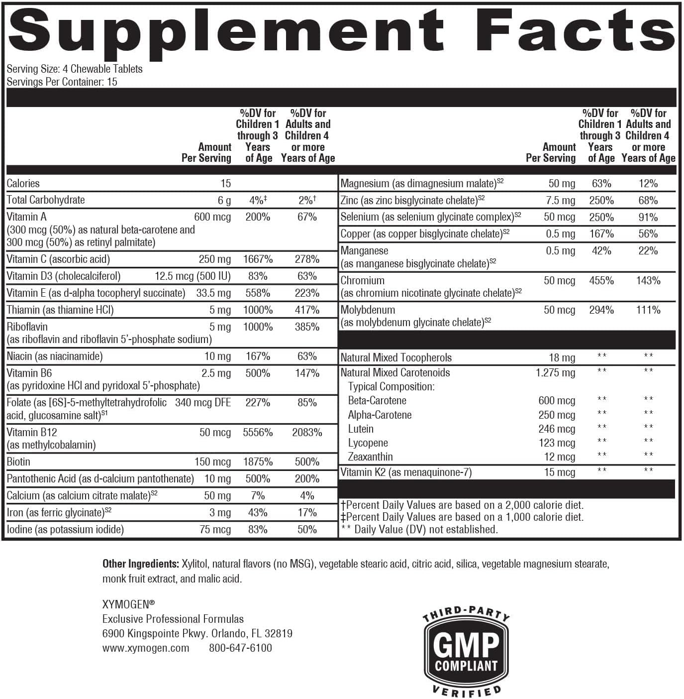 XYMOGEN ActivNutrients Chewable - Children's Multivitamin - Mixed Berry - 60 Count - görsel 2