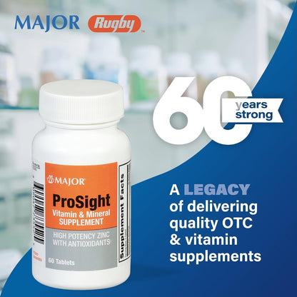 Major ProSight Vitamin and Mineral Supplement – High Potency Zinc with Vitamins, 60 Tablets