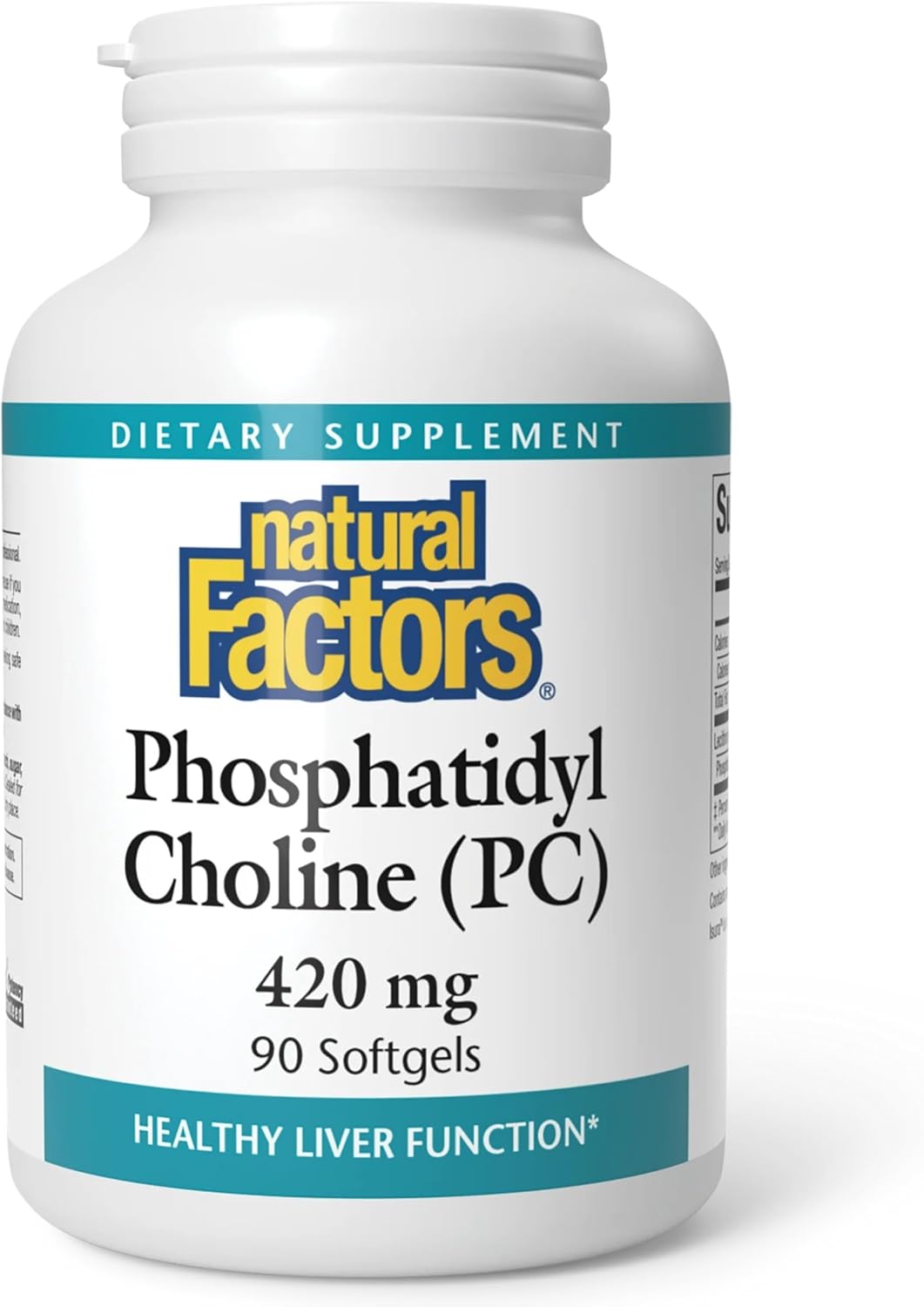 Natural Factors Phosphatidyl Choline 420mg, 90 Softgels – Supports Normal Liver Function - görsel 1