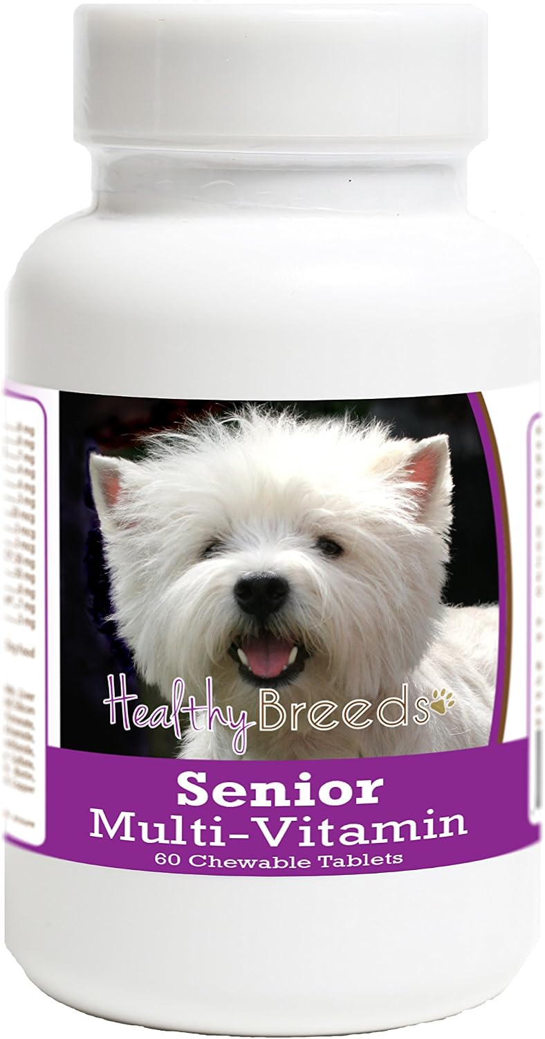 Healthy Breeds West Highland White Terrier Senior Dog Multivitamin Tablets 60 Count - görsel 1