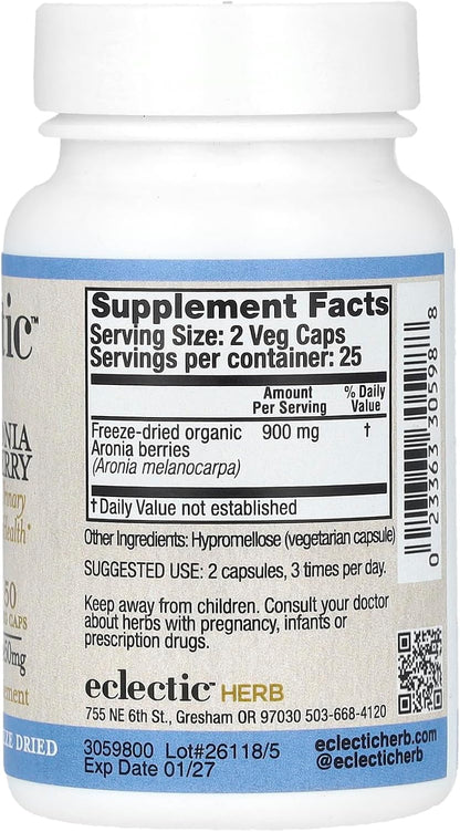 Eclectic Institute Aronia Berry Food Supplement – 50 Capsules