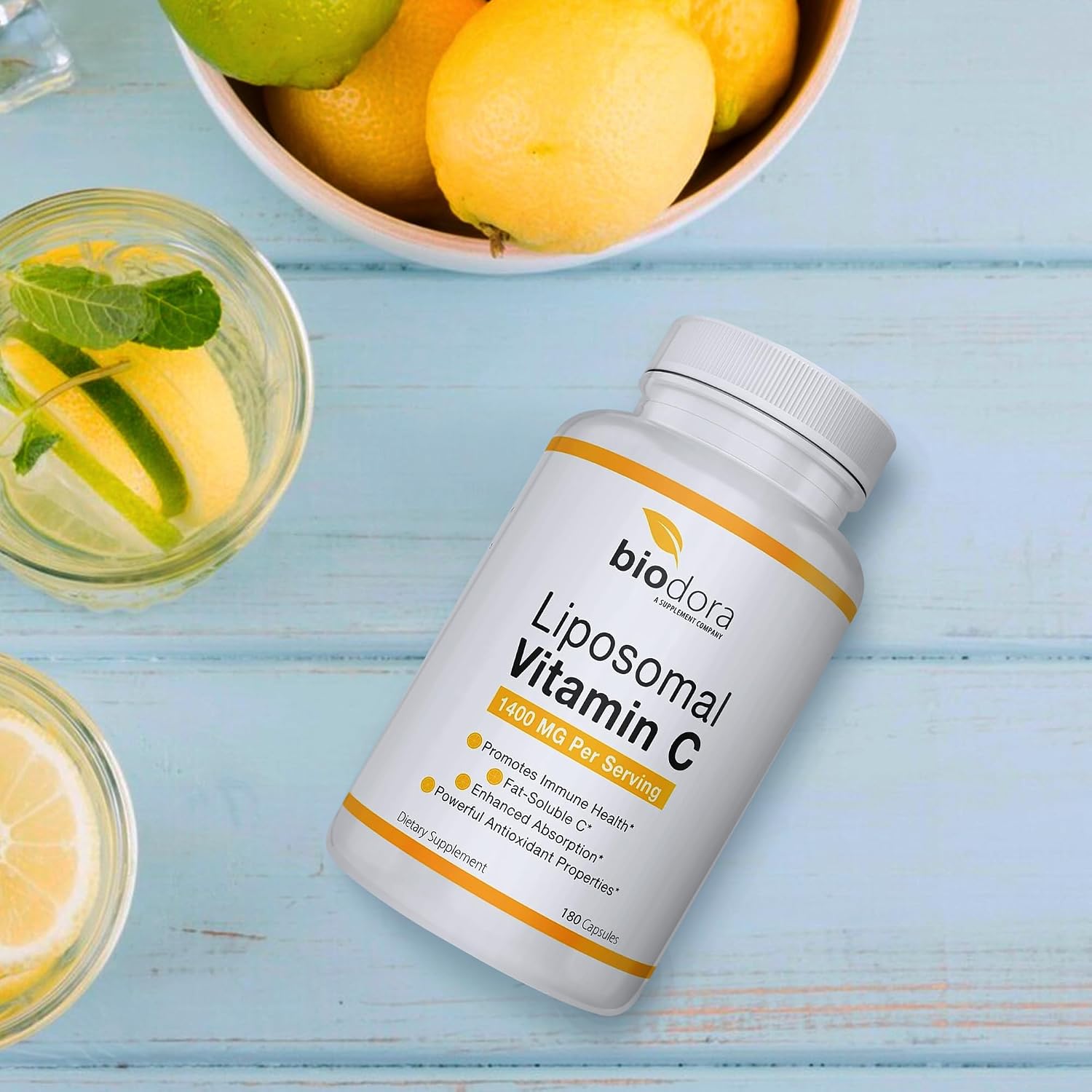 Liposomal Vitamin C - 1400mg per Serving, 180 Capsules - görsel 3