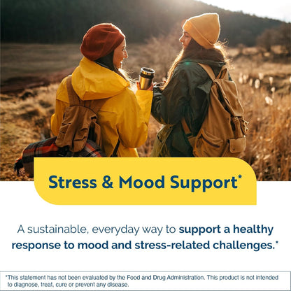 Researched Nutritionals AnxiaEase - Stress & Cortisol Support Food Supplement - Botanicals, Vitamin B6, Magnesium & Psychobiotic Probiotic Strains (120 Capsules)