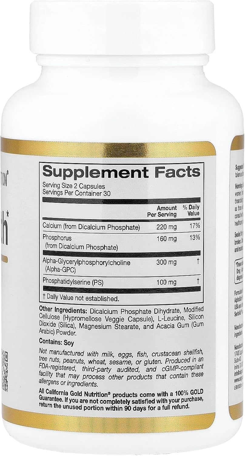 Brain Health, 60 Vegetarian Capsules, California Gold Nutrition - görsel 2