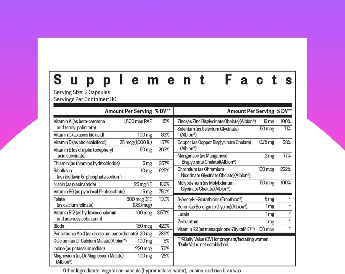 Seeking Health Prenatal Essentials MF - Methyl-Free Prenatal Vitamins with D3, K2, Zinc, and B12 - 60 Vegetarian Capsules - görsel 2