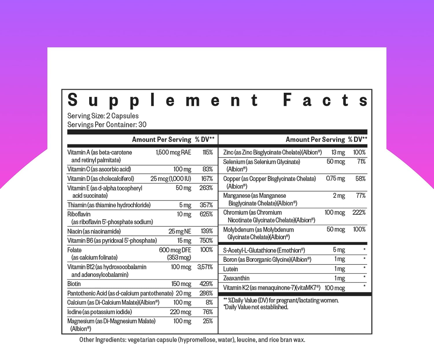 Seeking Health Prenatal Essentials MF - Methyl-Free Prenatal Vitamins with D3, K2, Zinc, and B12 - 60 Vegetarian Capsules - görsel 2