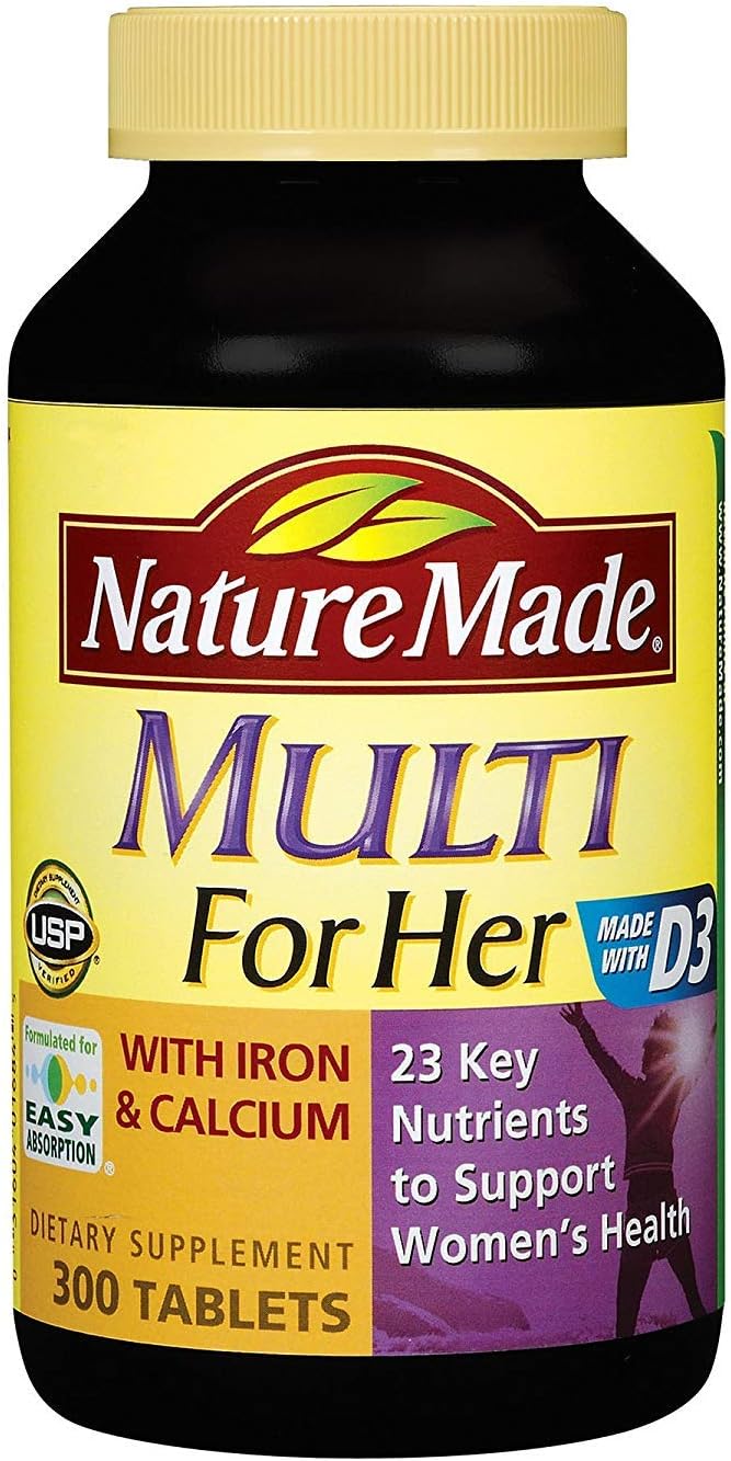 Nature Made Multivitamins for Her with Iron and Calcium, 300 Tablets - görsel 1