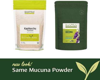 Banyan Botanicals Kapikacchu Powder – Organic Mucuna Pruriens, 454g