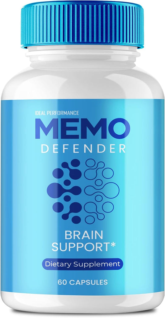 Memo Defender Brain and Memory Support Capsules, Memo Defender Memory Supplement, Advanced Formula Nootropic Capsules for Cognitive Health, MemoDefender Health Blend (60 Capsules)