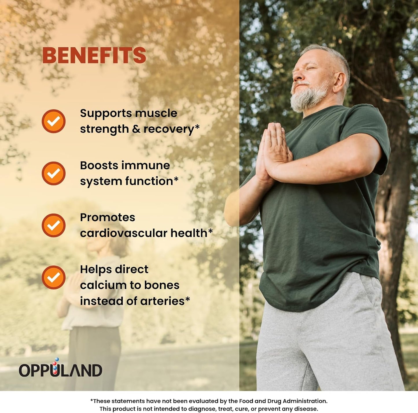 Oppuland Vitamin D3 + K2 5000 IU with Liposomal Technology - MK-7 100µg - 90 Softgels - görsel 7