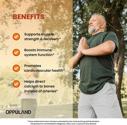 Oppuland Vitamin D3 + K2 5000 IU with Liposomal Technology - MK-7 100µg - 90 Softgels