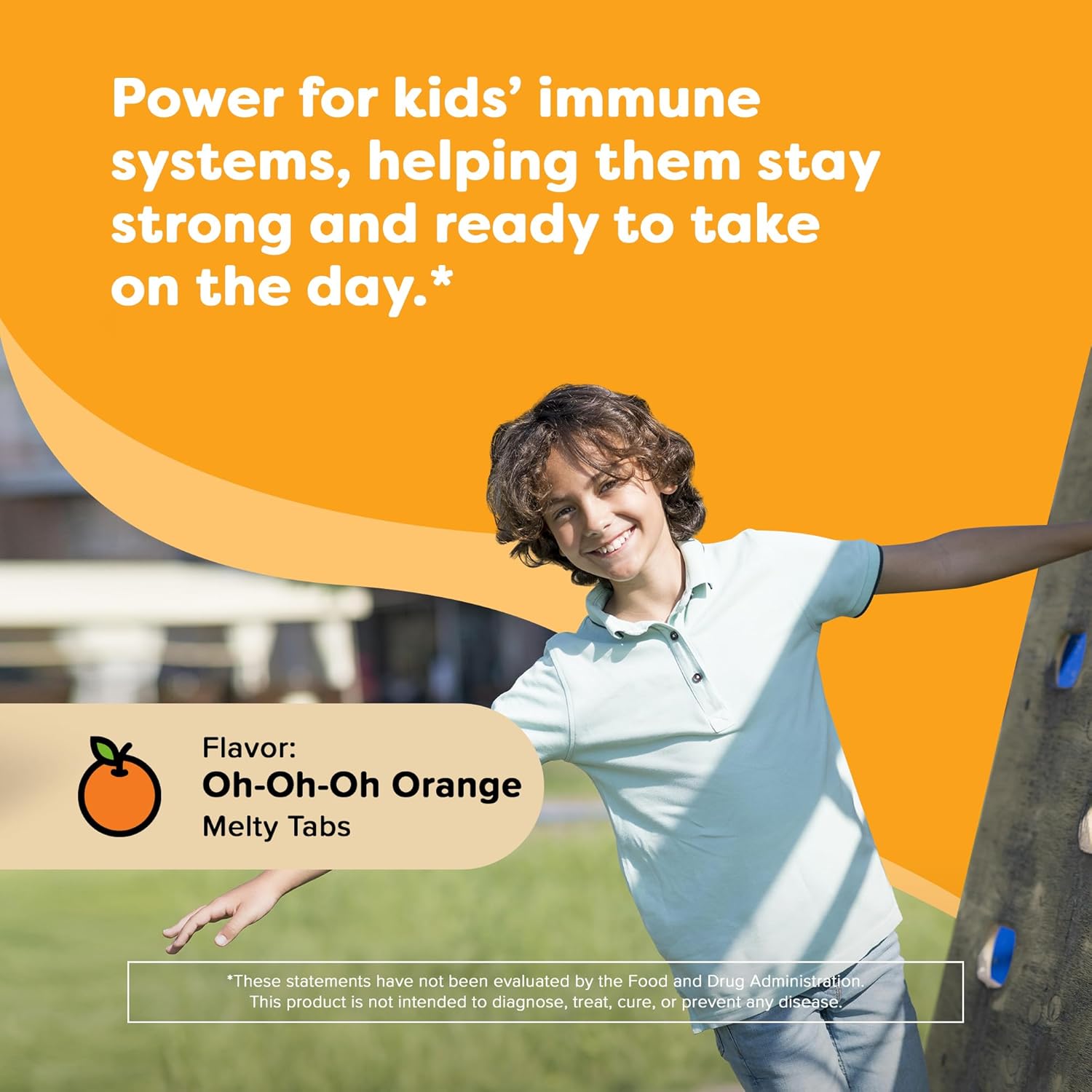 Renzo's Invincible Kids Vitamin C with Elderberry – Sugar-Free Dissolvable Melty Tabs, Orange Flavour, 60 Count - görsel 2