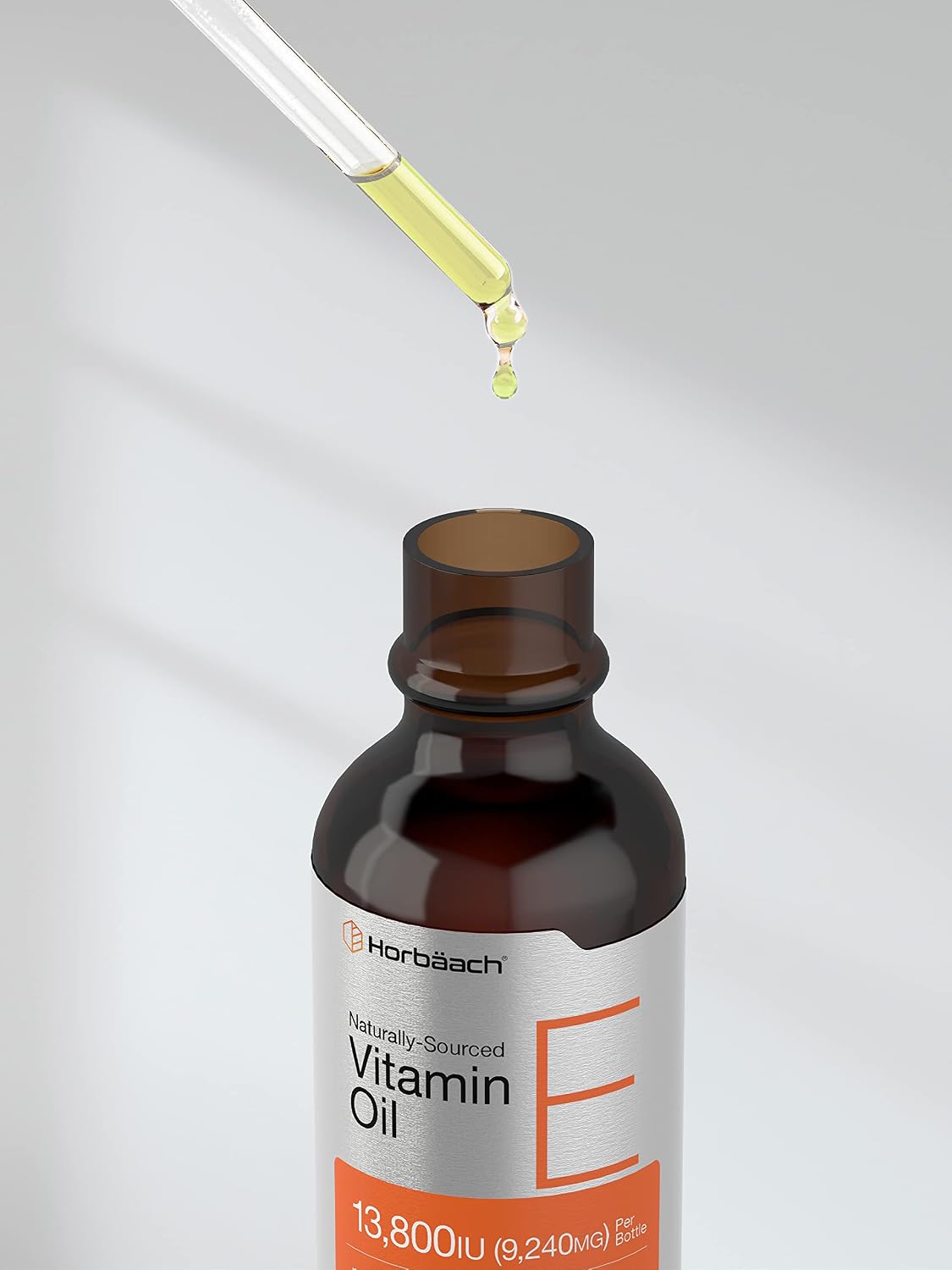 Horbäach Vitamin E Oil | 13,800 IU | 30 ml | for Face and Skin | Naturally Sourced Liquid Supplement | Vegetarian, Non-GM and Gluten-Free Formula - görsel 7