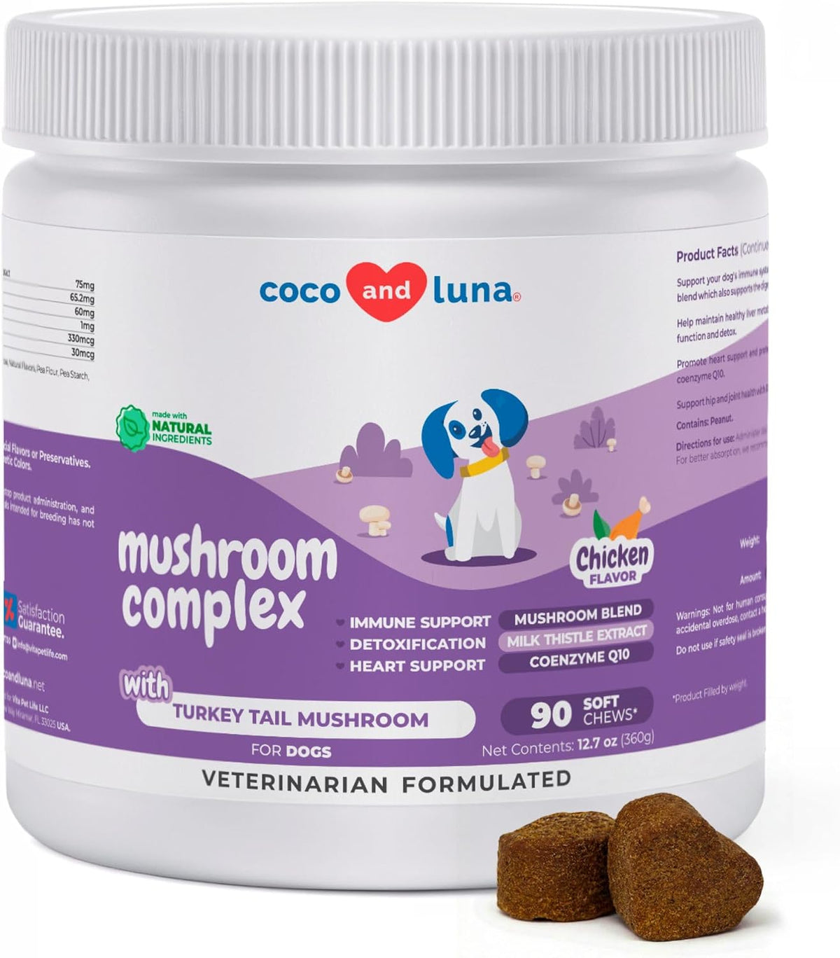 Turkey Tail Mushroom for Dogs Soft Chews - Lumps, Bumps & Immune - görsel 1