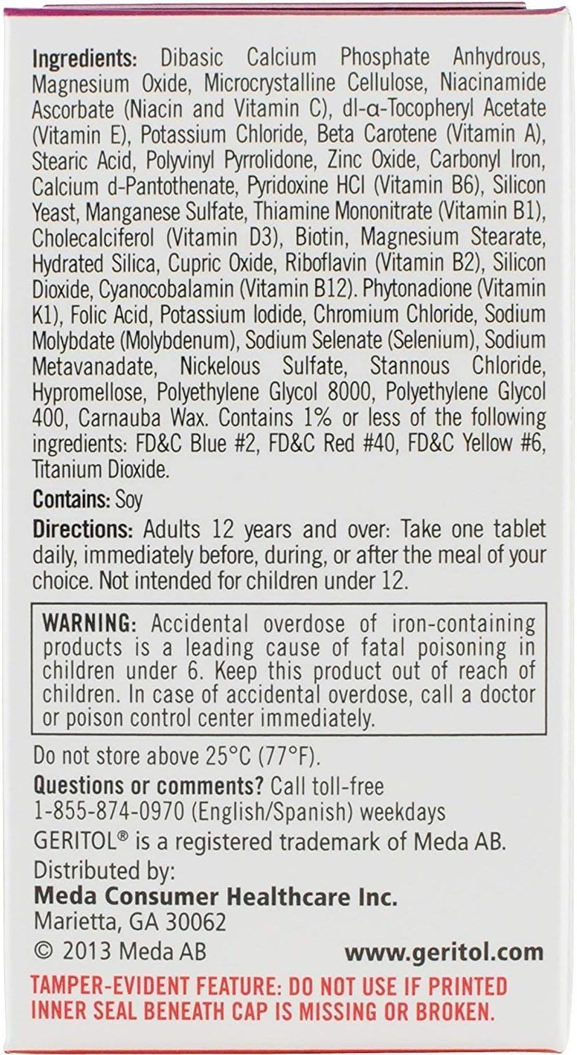 Geritol Multivitamin and Multi-Mineral Tablets (3 Pack, 120 Tablets) - görsel 2