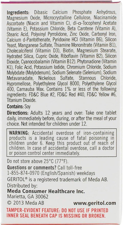 Geritol Multivitamin and Multi-Mineral Tablets (3 Pack, 120 Tablets)