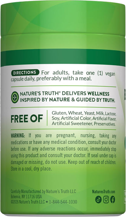 Nature's Truth Benfotiamine | 300mg | 60 Count | Vegan, Non-GMO & Gluten-Free Food Supplement | Vitamin B1 Precursor