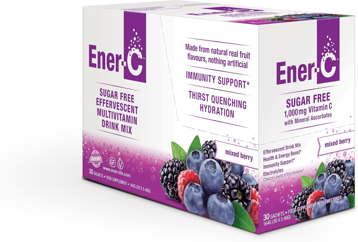 Ener-C Sugar Free Multivitamin Drink Mix - Mixed Berry, 30 Count - görsel 3